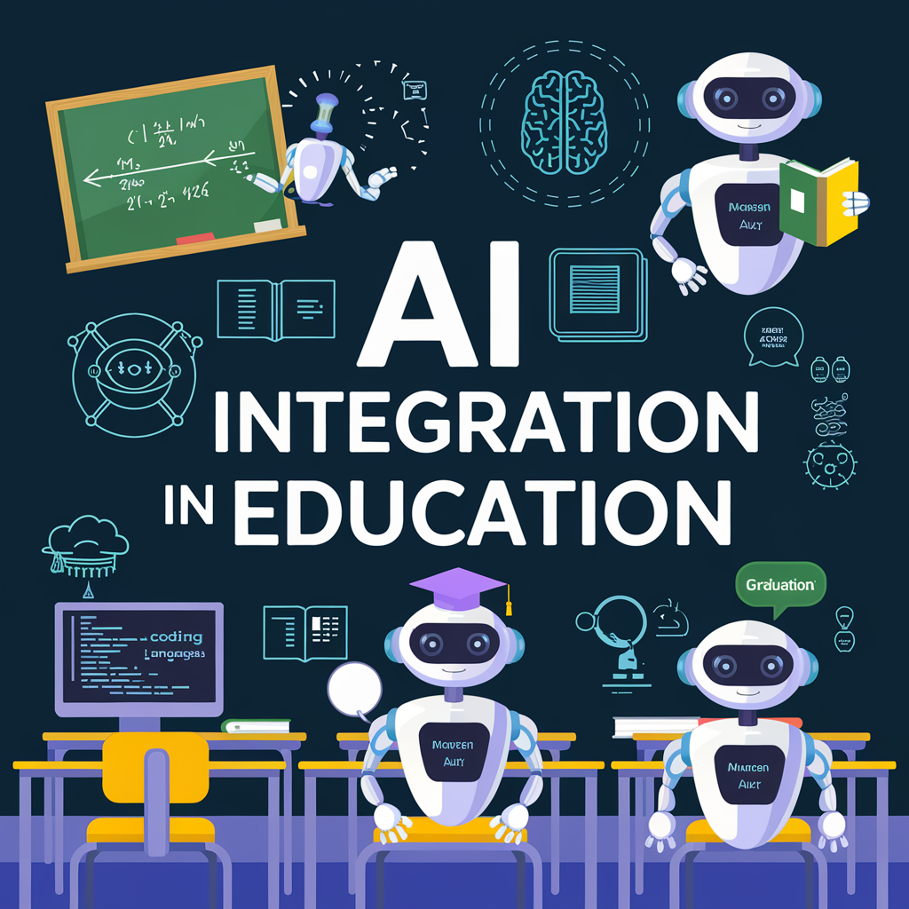 Infographic on AI integration in education.