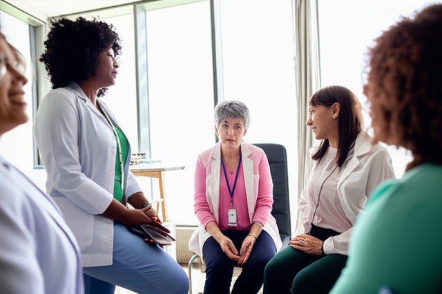 Women discussing health and weight management