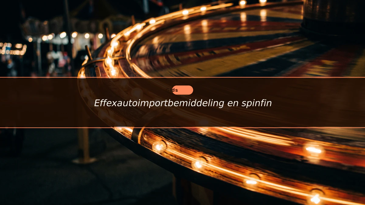 Effexautoimportbemiddeling en spinfin