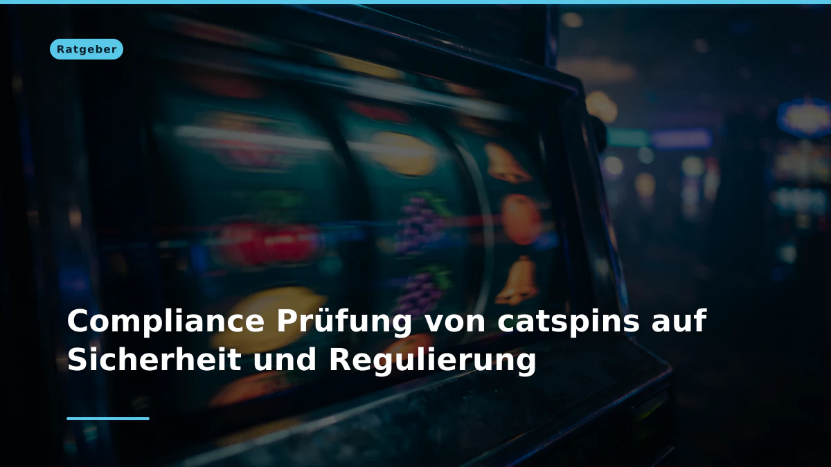 Compliance Prüfung von catspins auf Sicherheit und Regulierung