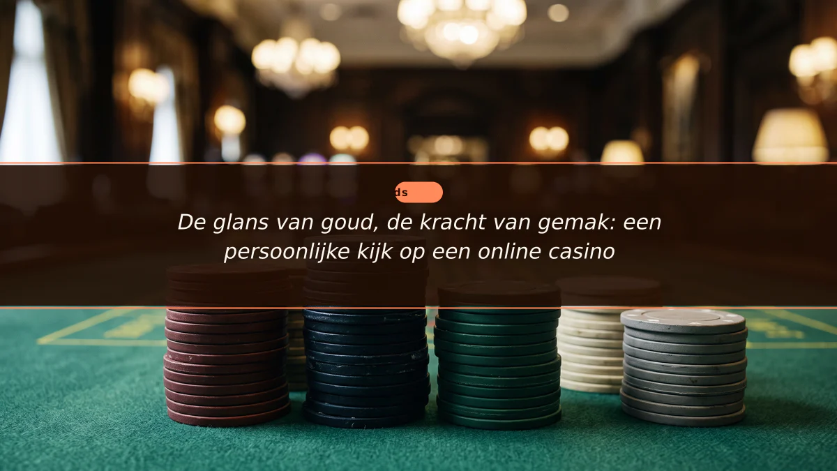 De glans van goud, de kracht van gemak: een persoonlijke kijk op een online casino