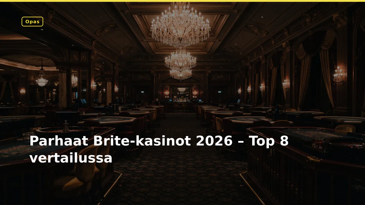 Parhaat Brite-kasinot 2026 – Top 8 vertailussa