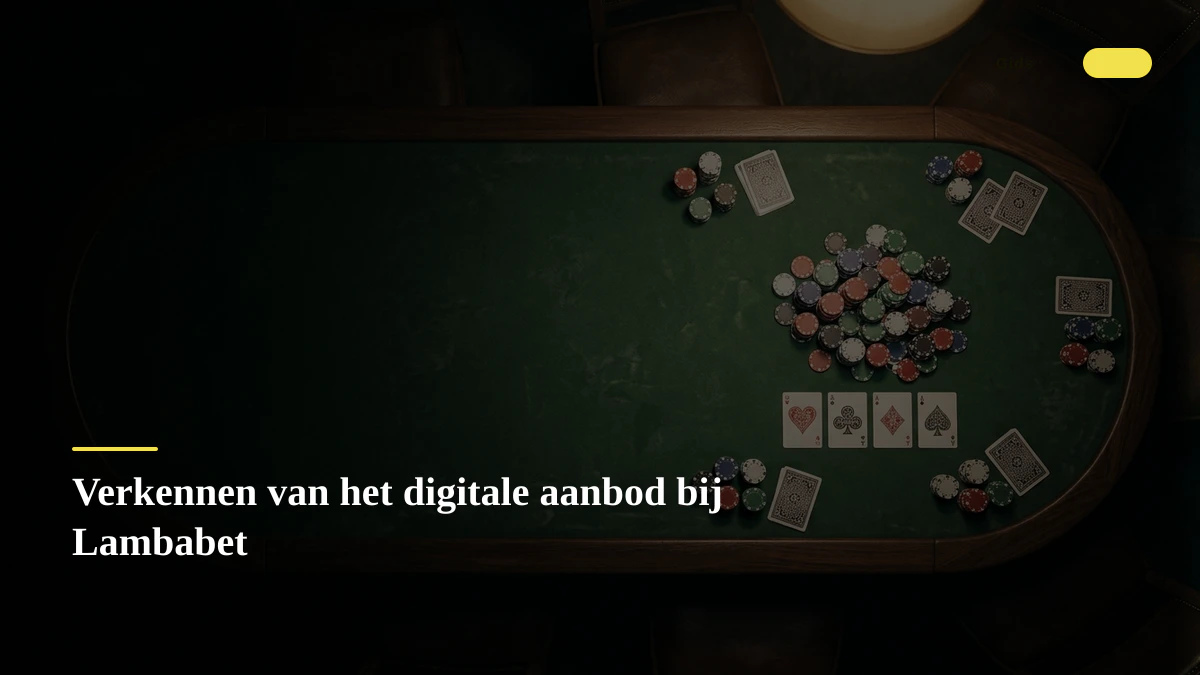 Verkennen van het digitale aanbod bij Lambabet
