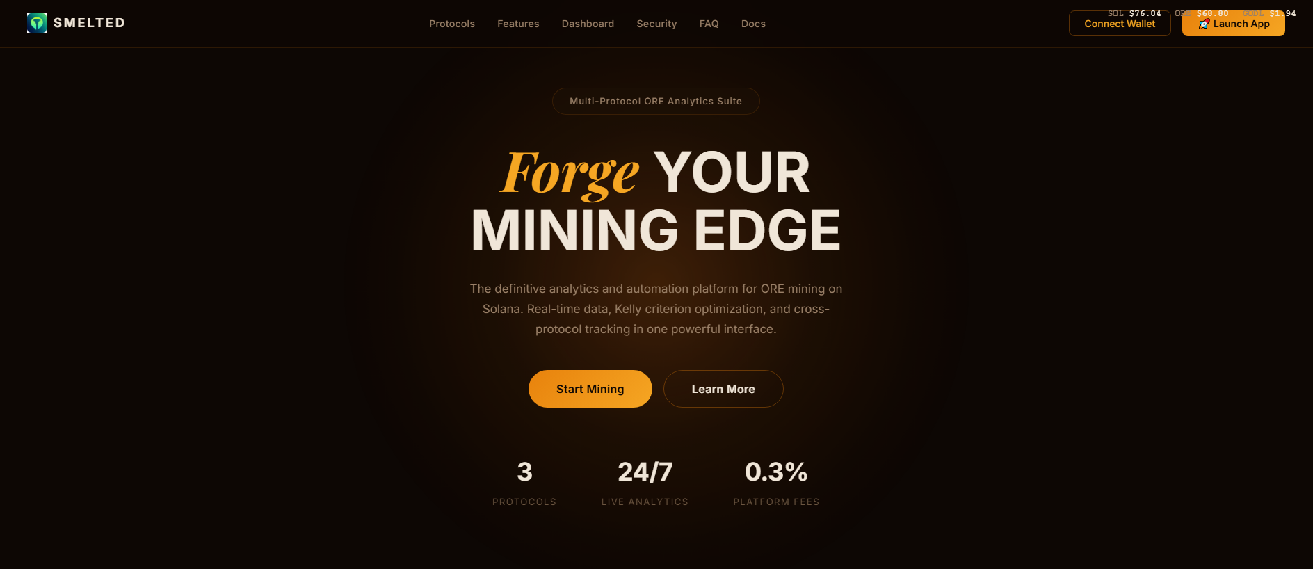 Forensic screenshot of smelted-solana.xyz showing the phishing page layout