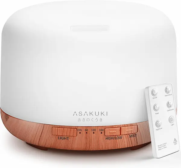 Ultrasonic Essential Oil Diffuser – Aromatherapy Humidifier with LED Mood Lighting & Remote Control