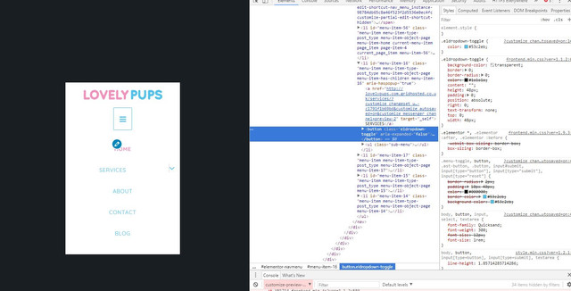 menu issue