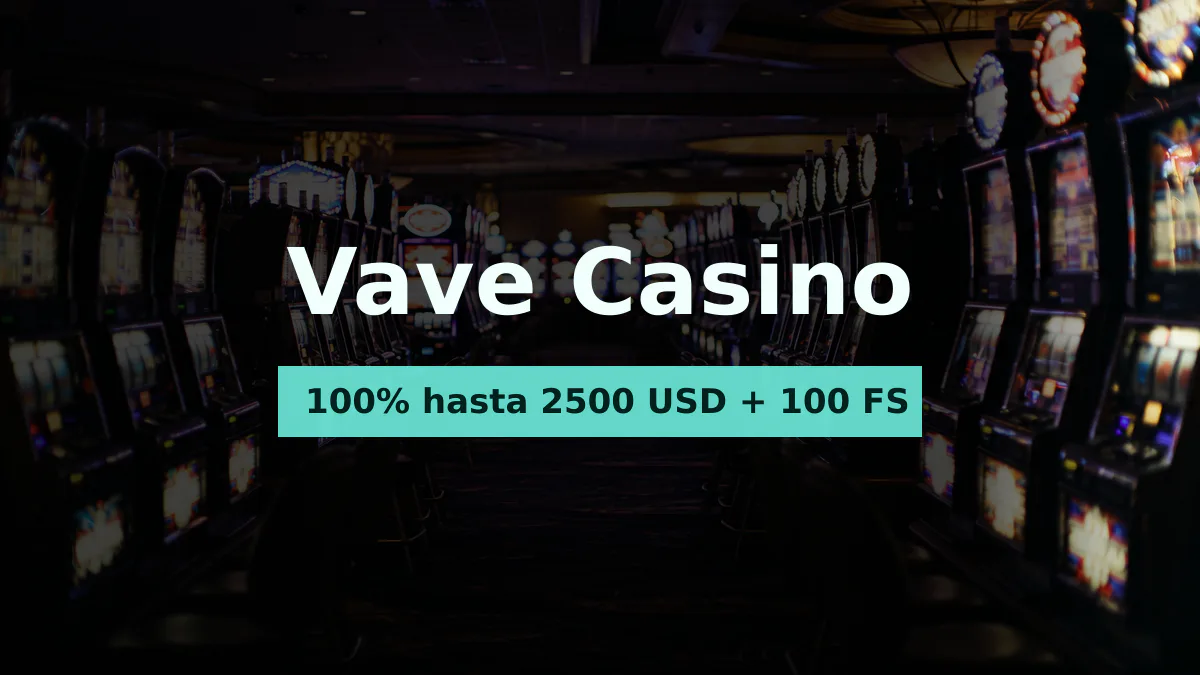 Vave Casino — bono de bienvenida 100% hasta 2500 USD + 100 FS, pagos: Visa, Mastercard, Giropay, Bitcoin, Ethereum