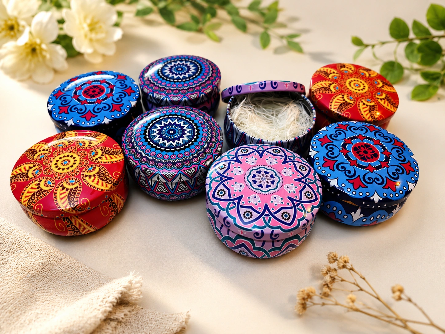 Decorative Mini Calligraphy Ink Pot with Lid