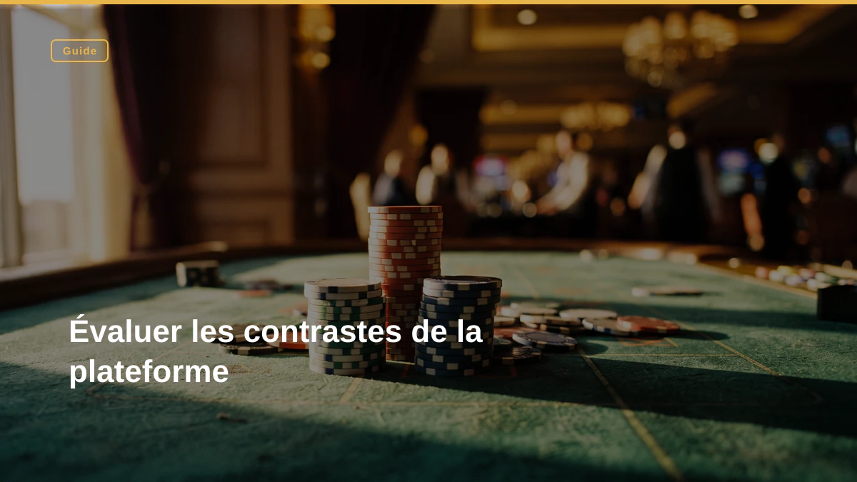 Évaluer les contrastes de la plateforme