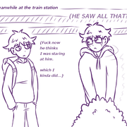 train station AU stuff