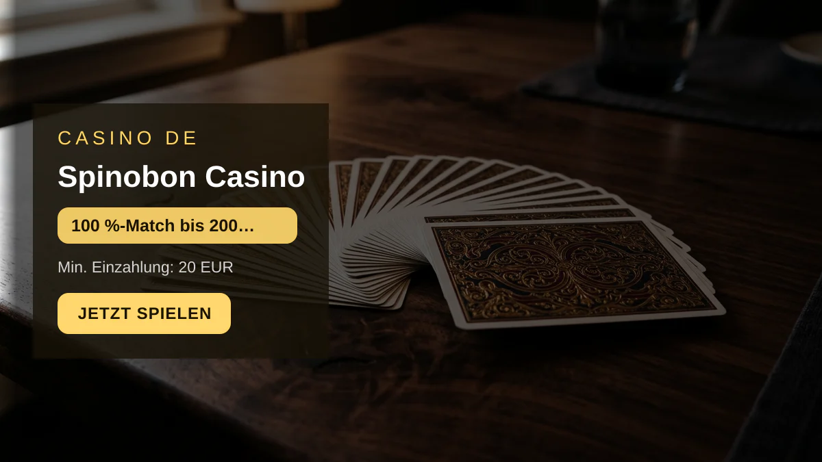 Spinobon Casino — Willkommensbonus 100 %-Match bis 200 EUR + 250 FS, Zahlungen: Visa, Mastercard, Skrill, Neteller, Sofort