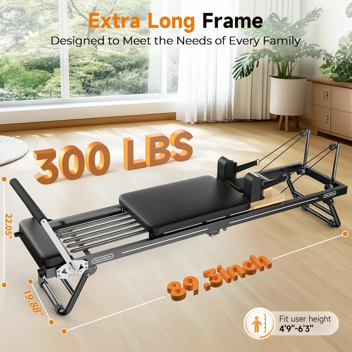 FED Foldable Pilates Reformer,Pilates Machine & Equipment For Home Use,Pilates Exercise Equipment With Jump Board,Pilates Board view 5