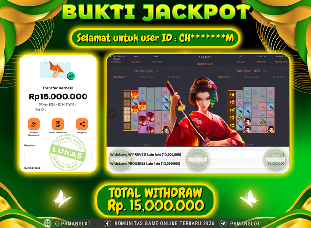 Selamat kepada Member PAMANSLOT Game Geisha Revenge : CH*******M