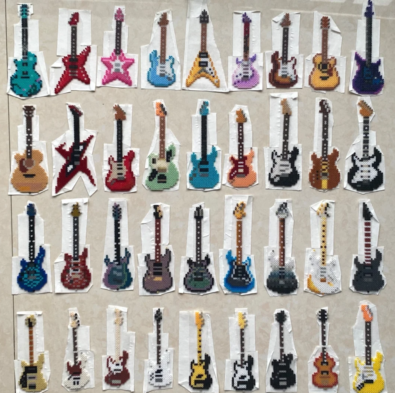 Create custom music pixel art with these easy-to-follow perler bead patterns. From guitars to grand pianos, learn how to turn your favorite instruments into keychains, magnets, and gifts using a free pattern generator or pre-sorted kits.