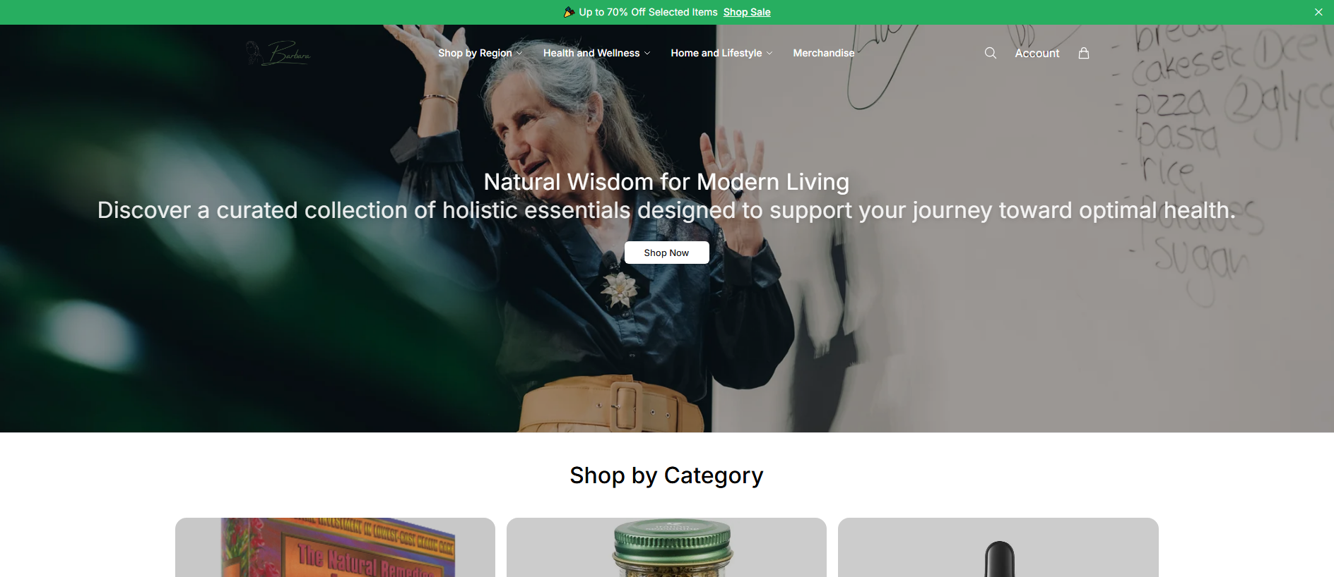 Stored capture of barbaraoneillwellness.shop