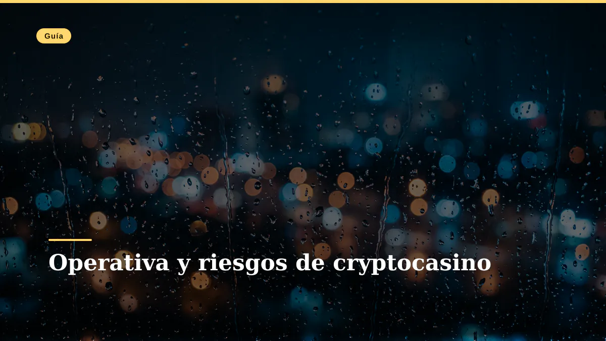 Operativa y riesgos de cryptocasino