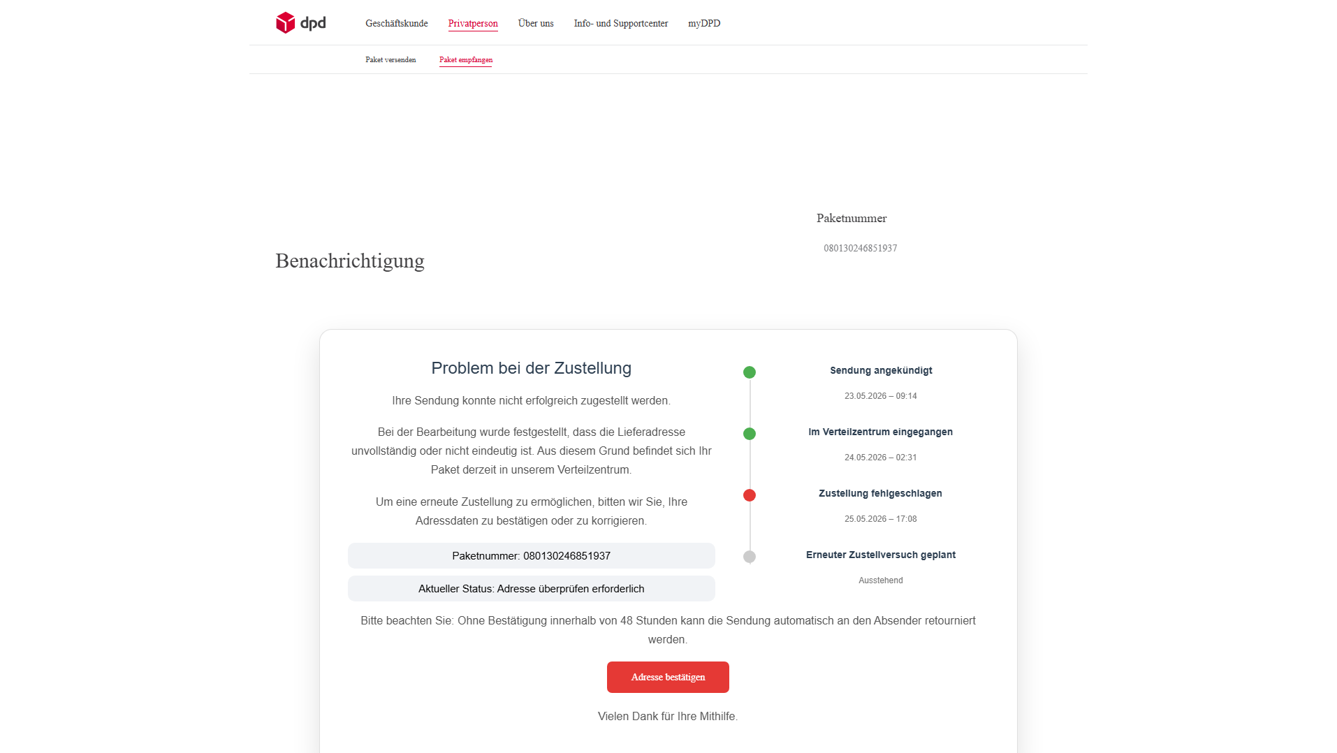 Stored capture of support-mydpd-de.looksel.com