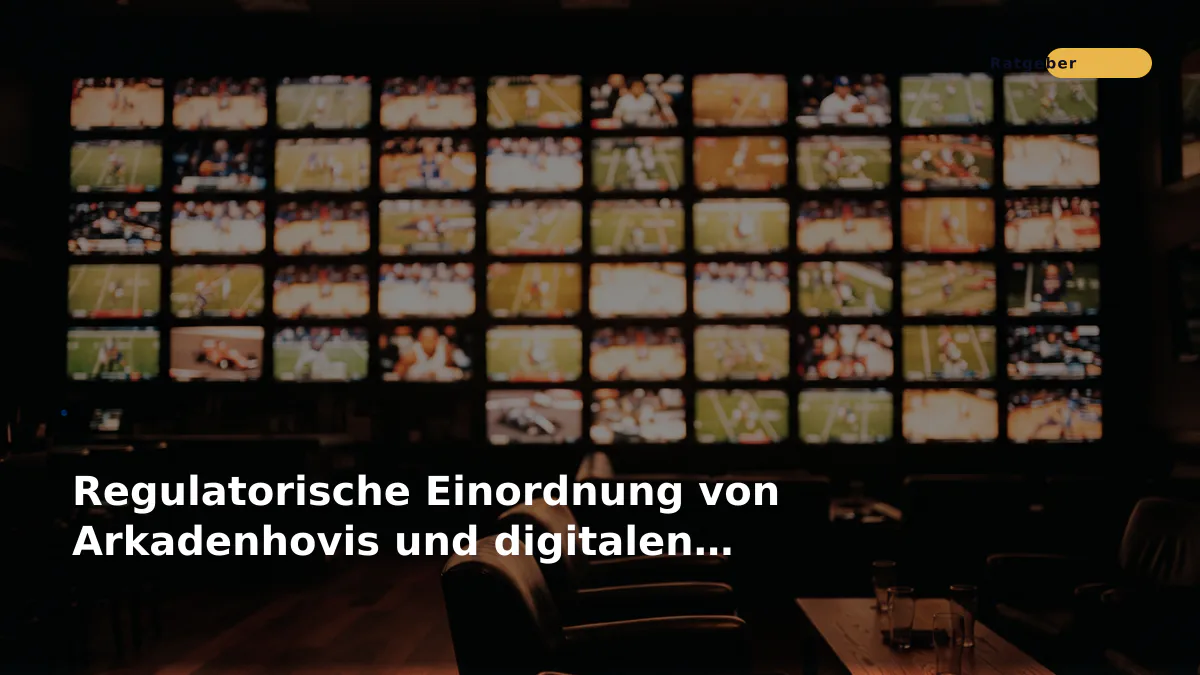 Regulatorische Einordnung von Arkadenhovis und digitalen Spielangeboten