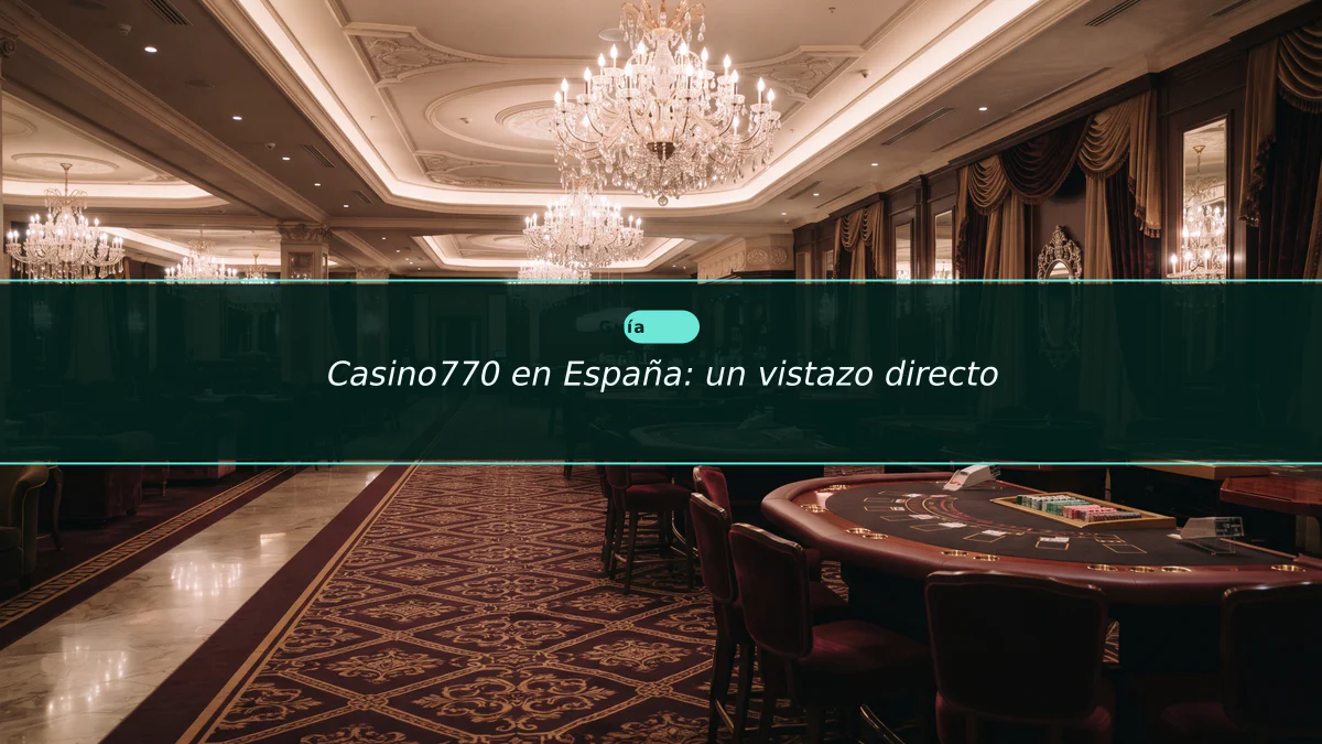 Casino770 en España: un vistazo directo