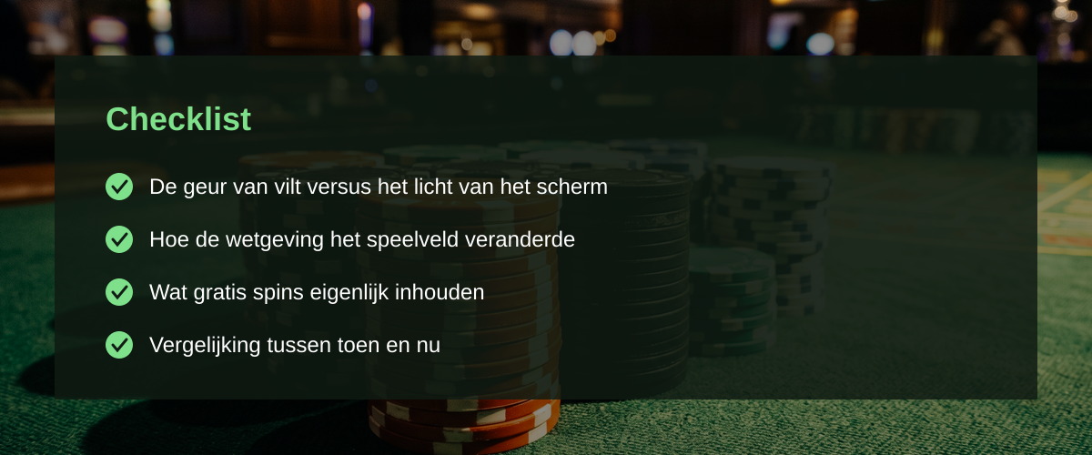 Gratis spins bij aanmelding casino: een terugblik op de digitale drempel � Checklist