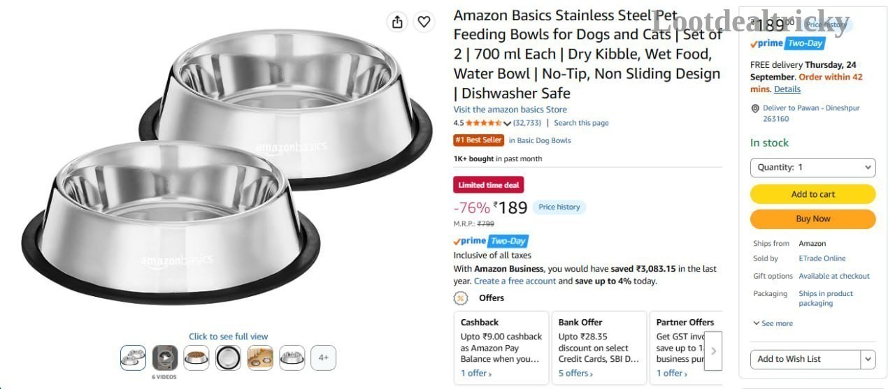 Pet Feeding Bowls Offer Image