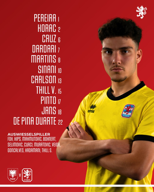 TEAM NEWS Roude Léiw Huel Se Rout Léiwen ALBLUX