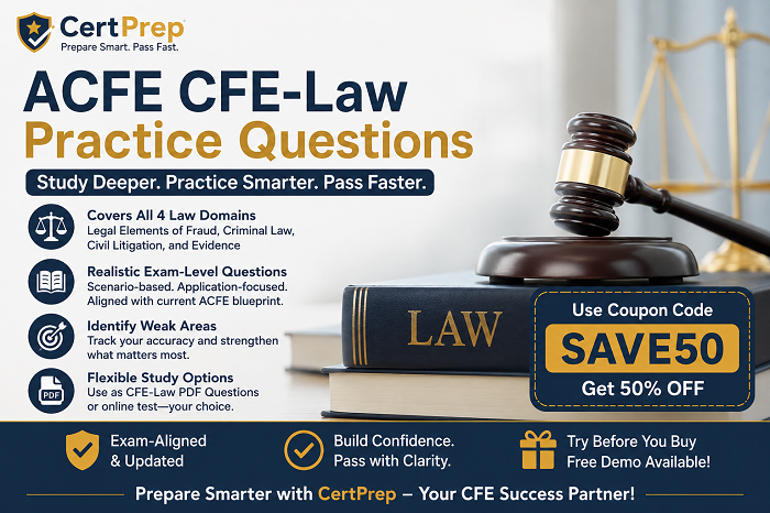 CFE-Law Exam, CFE-Law questions, CFE-Law practice test, CFE-Law practice exam, CFE-Law dumps, CFE-Law Exam Dumps, CFE-Law exam questions, CFE-Law exam practice test, CFE-Law exam dumps, ACFE CFE-Law Dumps, ACFE CFE-Law Exam, CFE-Law Braindumps, CFE-Law Exam Coupon, CFE-Law exam promo code, ACFE CFE-Law exam Questions, ACFE CFE-Law Practice Test, CFE-Law Practice Questions