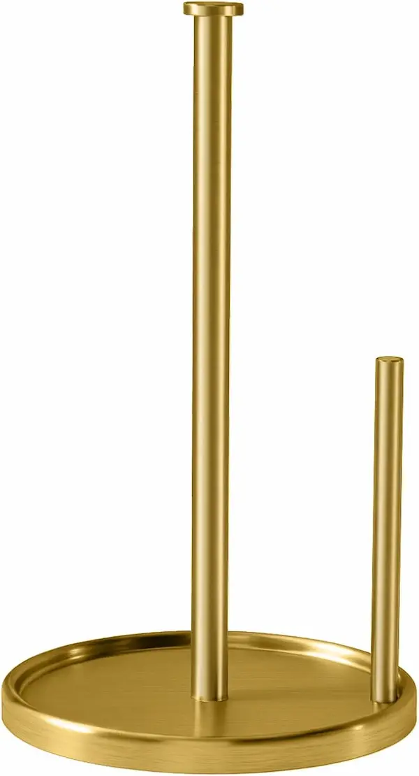 Elegant Gold Paper Towel Holder for Minimalist Kitchen Countertop Style