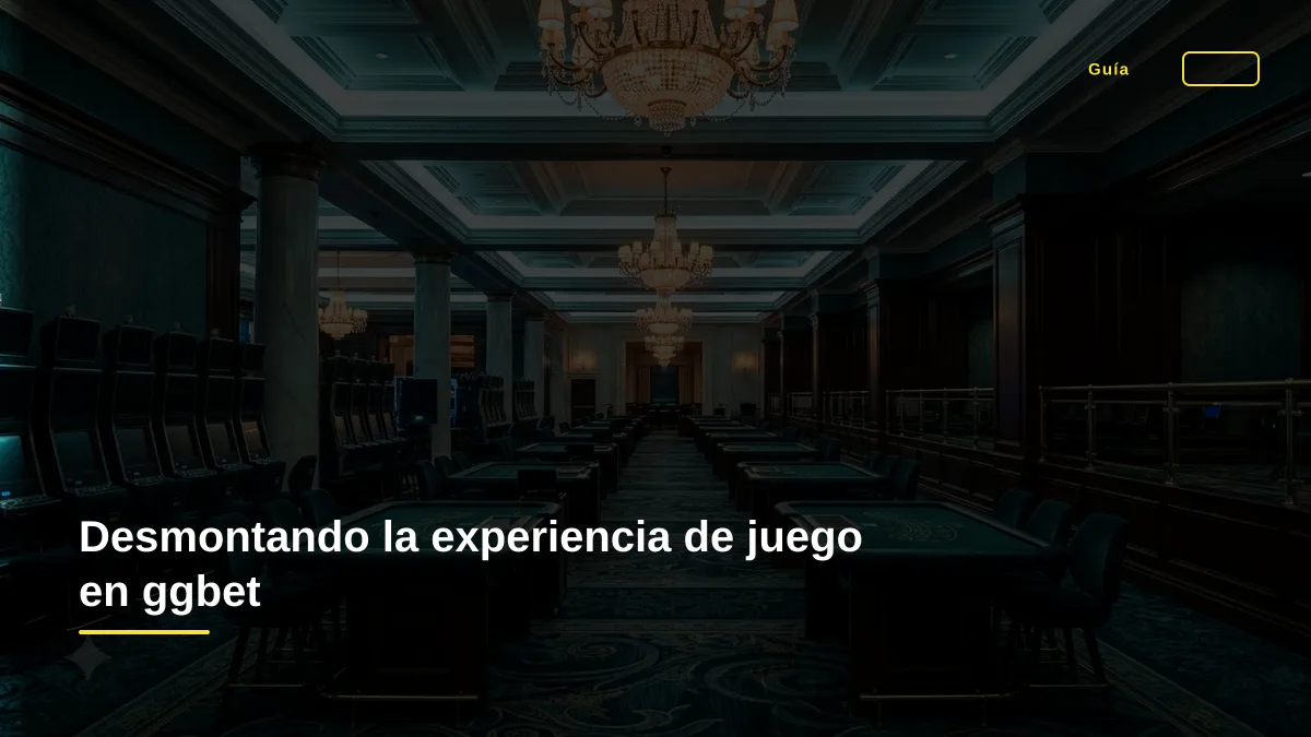 Desmontando la experiencia de juego en ggbet