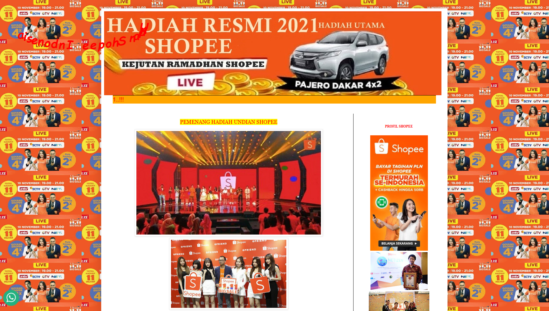 Stored capture of pemenangshopee66.blogspot.com