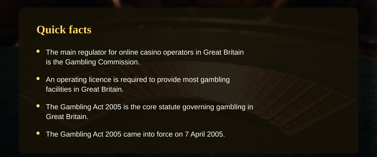 Mastering the landscape of premium online gambling in Great Britain — Quick facts