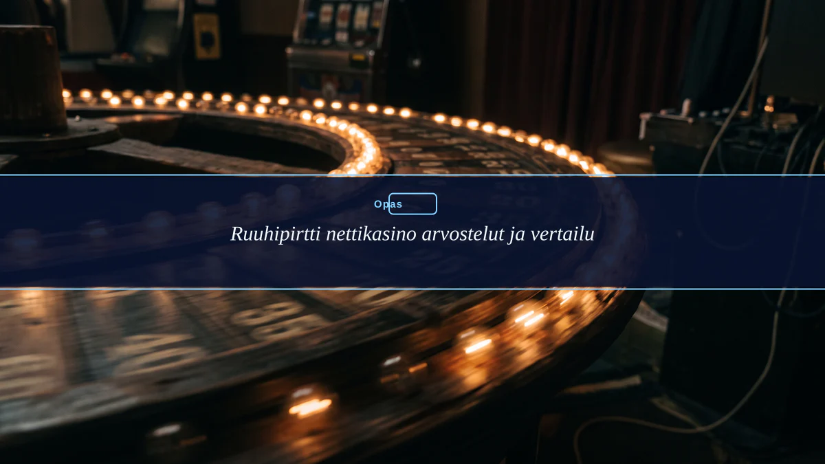 Ruuhipirtti nettikasino arvostelut ja vertailu