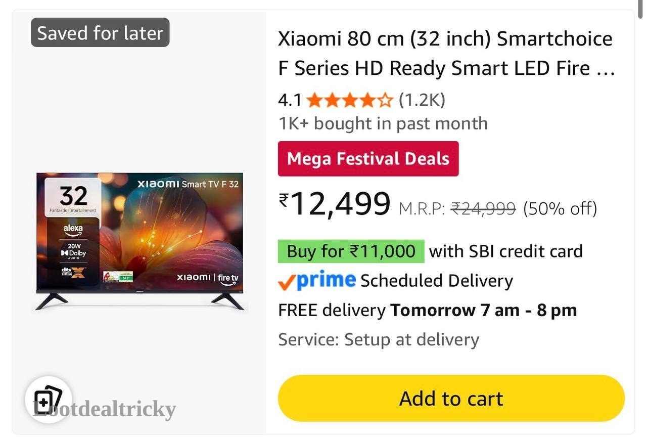 Xiaomi 32 Tv – Just ₹11 | Huge Savings Offer Xiaomi 32 Tv – Just ₹11 | Huge Savings Offer