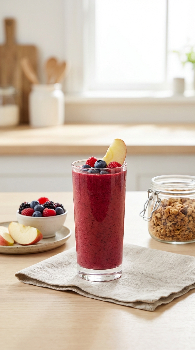 Apple Berry Antioxidant Blast — Quick apple smoothie recipes healthy Pick