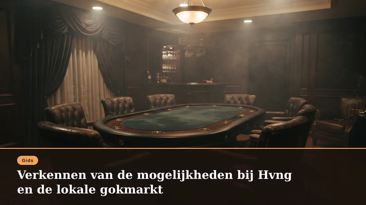 Verkennen van de mogelijkheden bij Hvng en de lokale gokmarkt