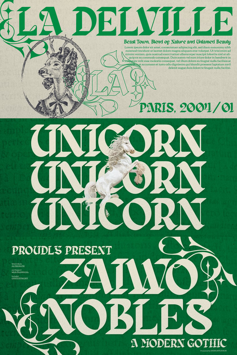 Zaiwo Nobles: Your Brand's Vintage Chameleon for Adaptable Wellness Logos