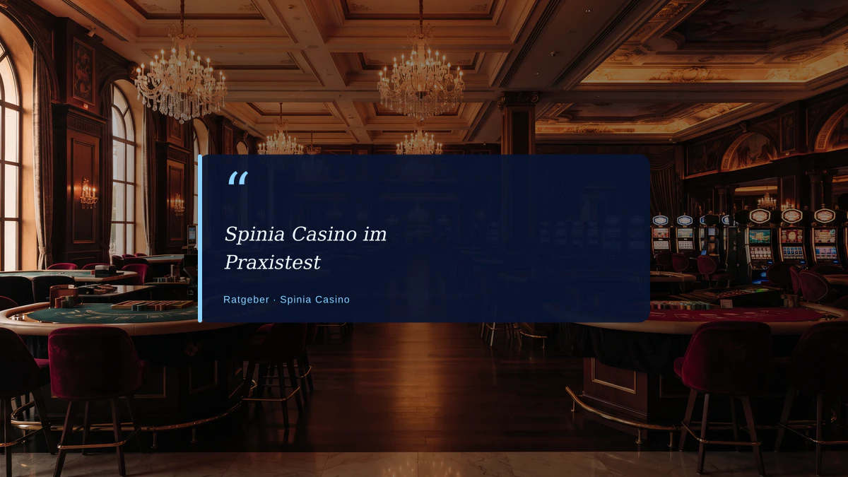 Spinia Casino im Praxistest