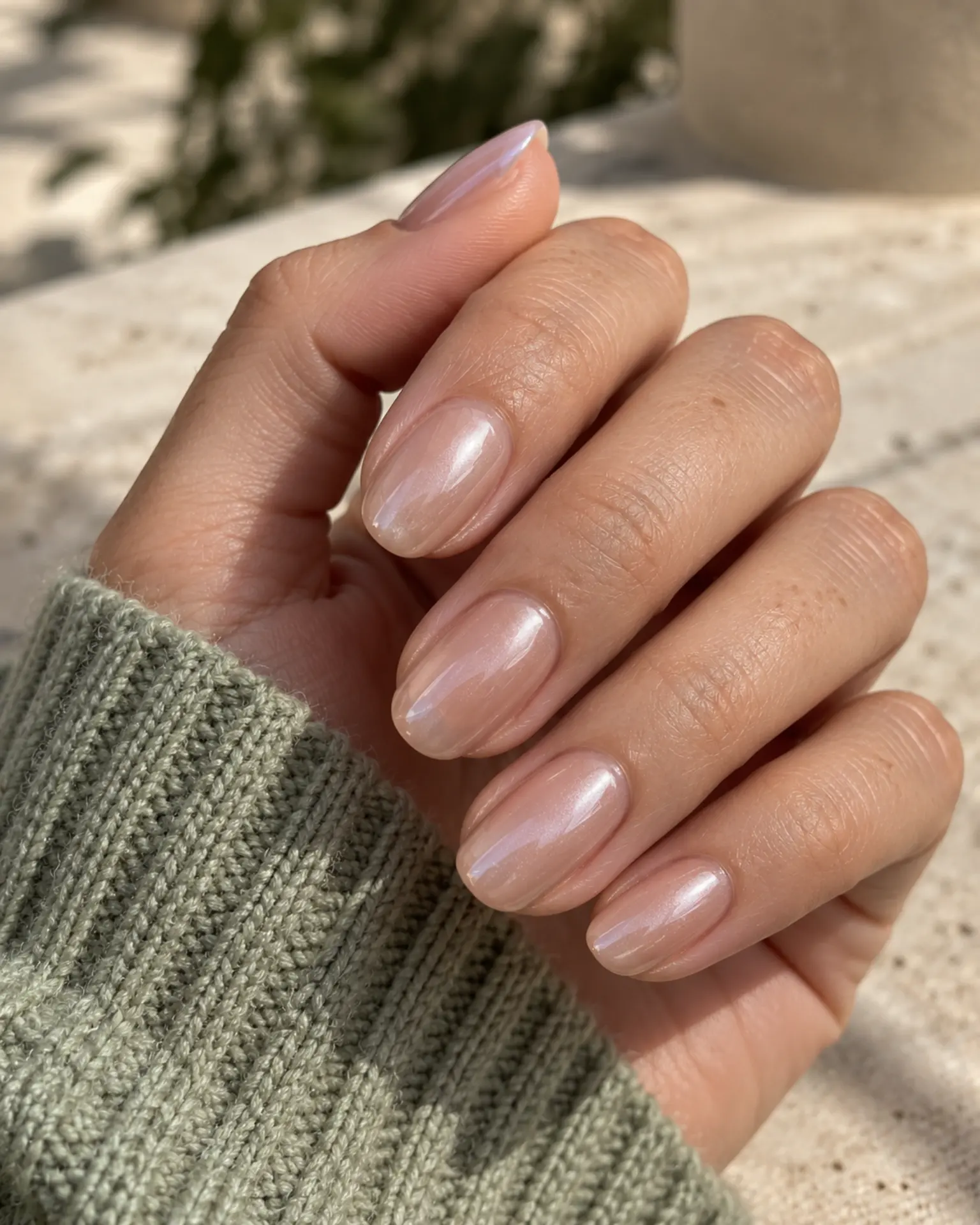 Work Glazed Pearl Veil manicure inspiration for work nail ideas