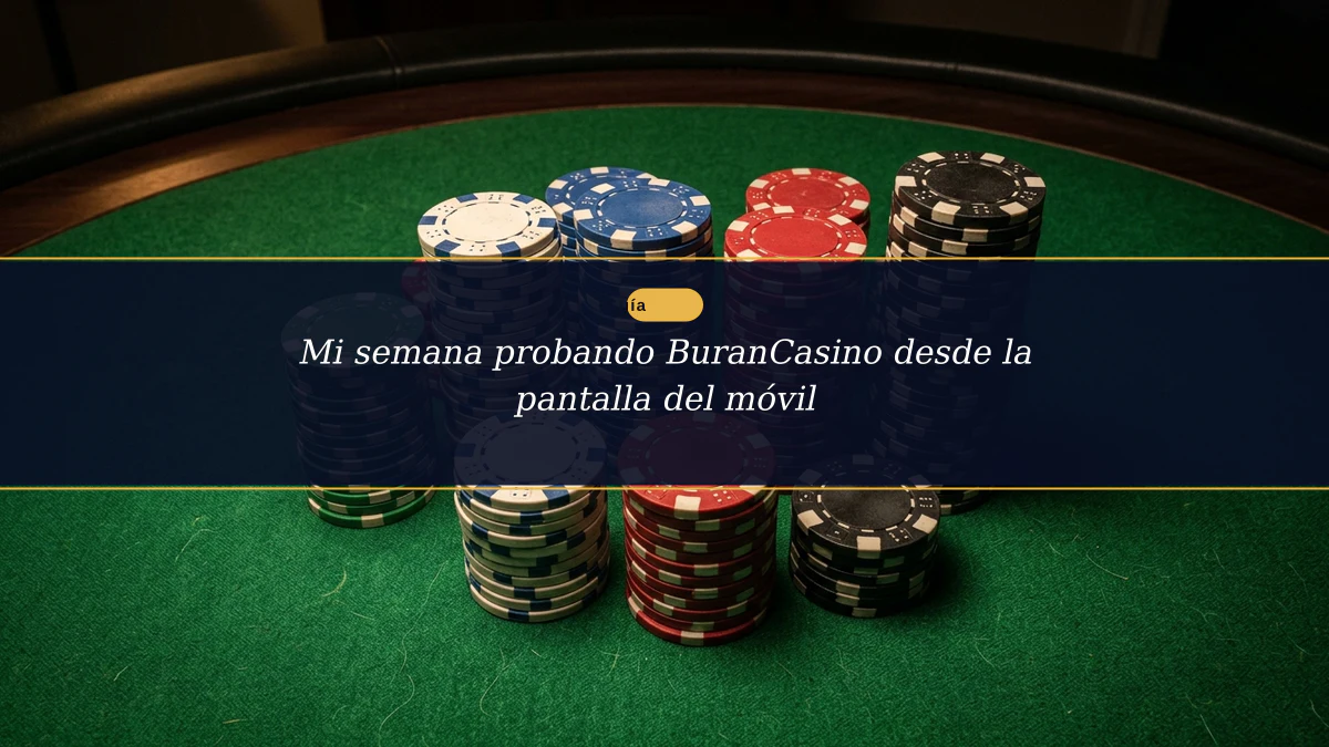 Mi semana probando BuranCasino desde la pantalla del móvil