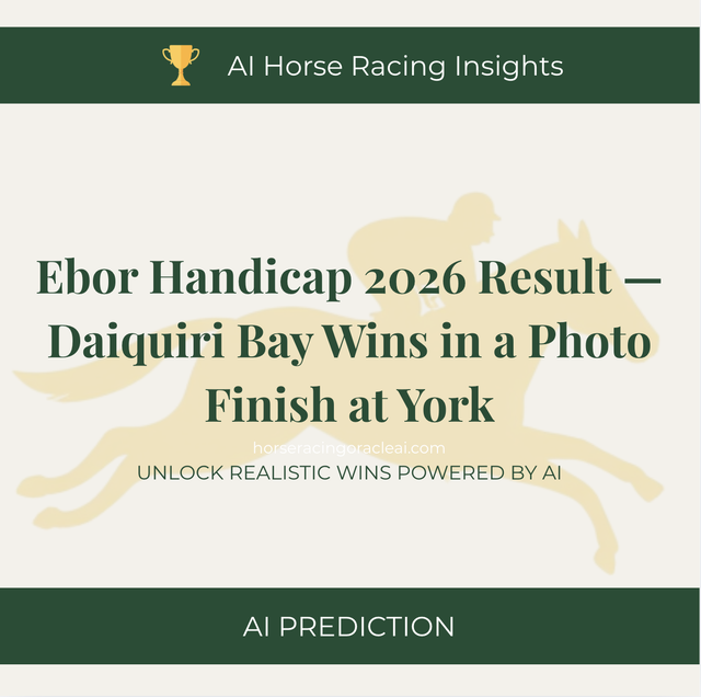 Ebor Handicap 2026 Result — Daiquiri Bay Wins in a Photo Finish at York