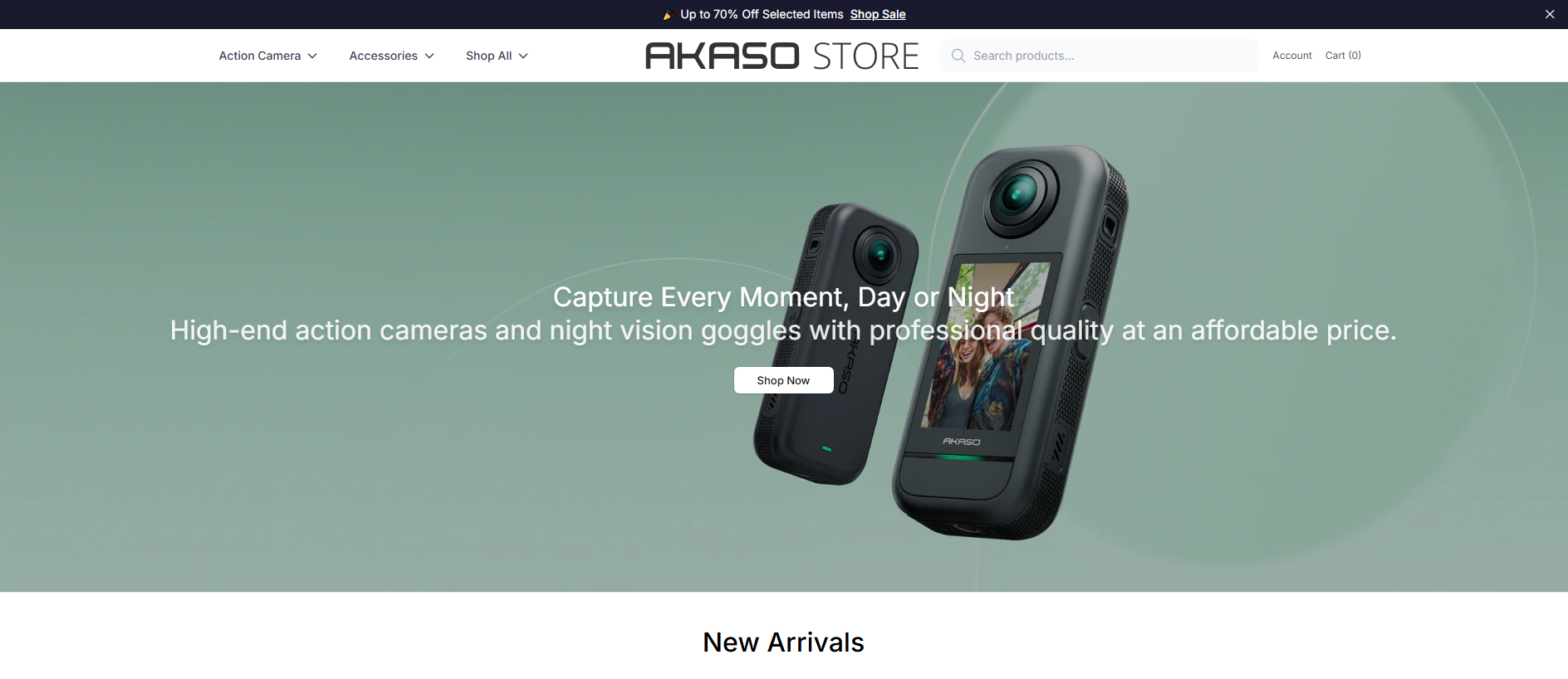 Stored capture of akasoelite.shop