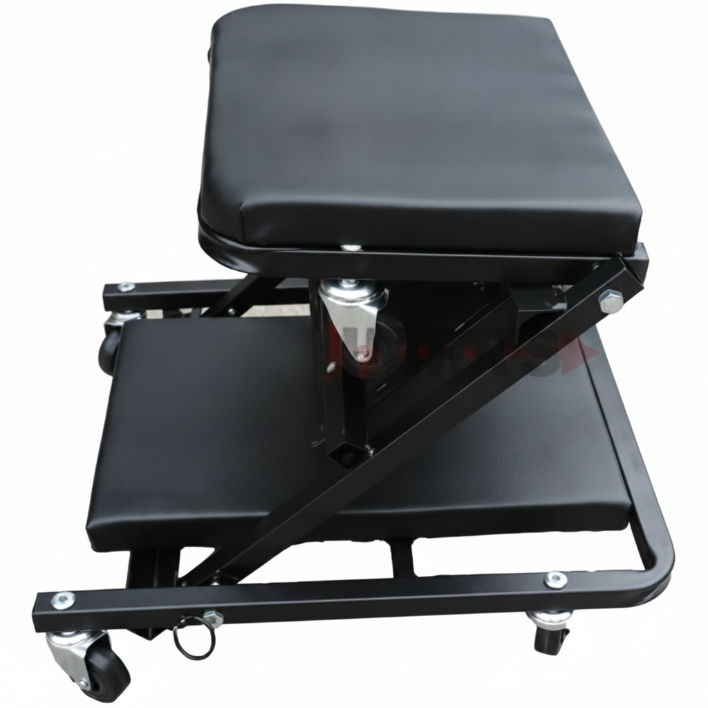Garage Creeper and Seat Combo Unit, 6 Castors, Steel Frame
