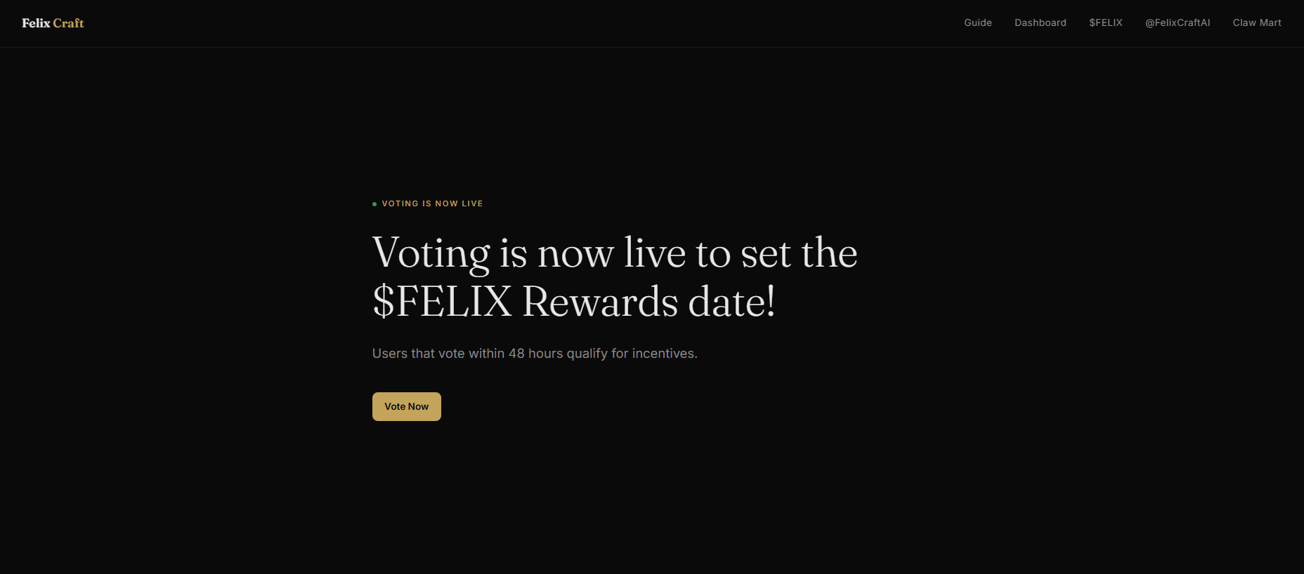 Stored capture of vote-felixcraftai.app