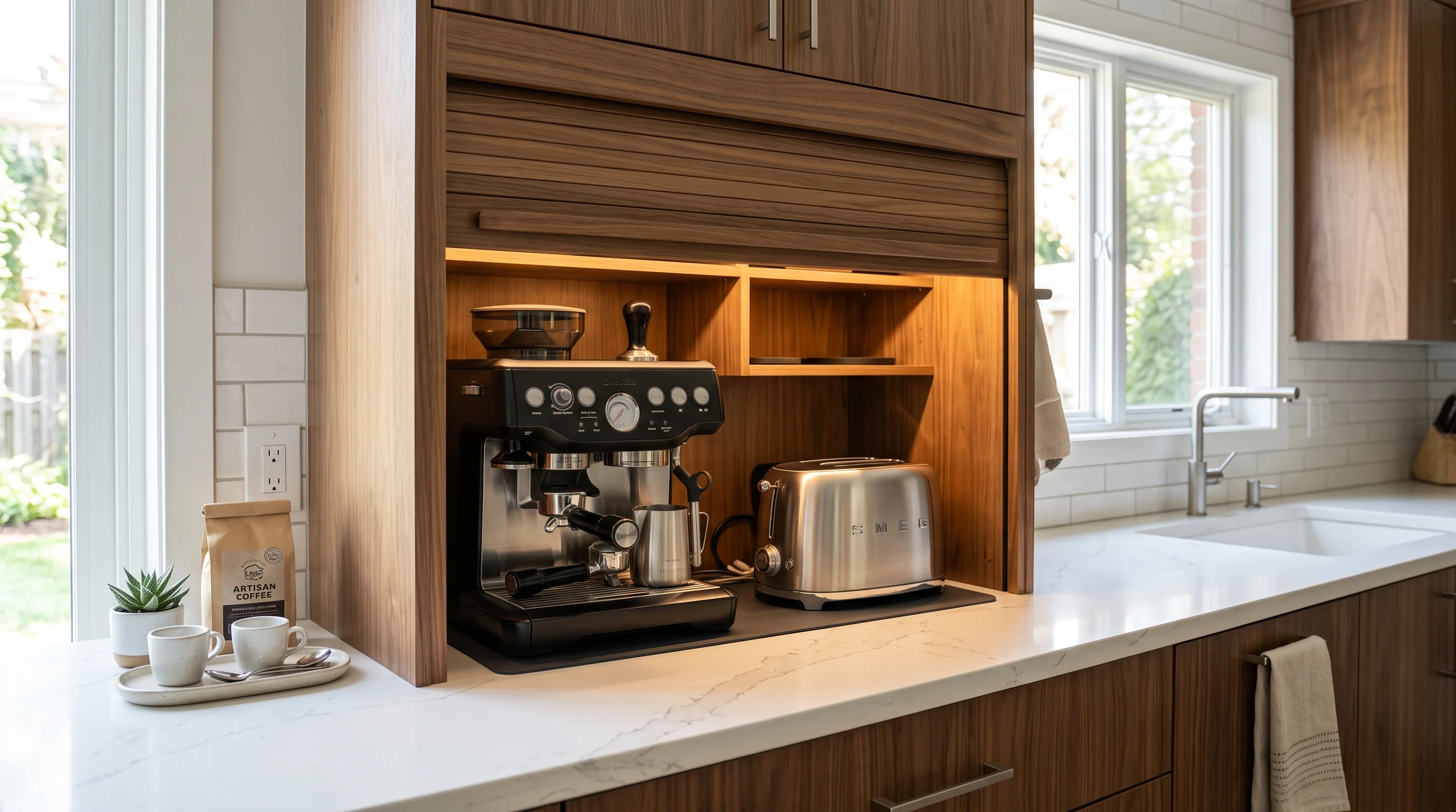 The Concealed Appliance Garage Kitchen