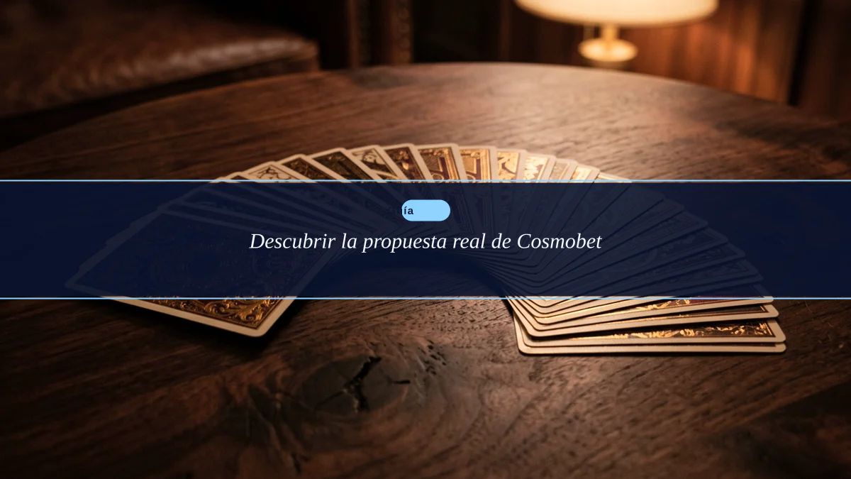 Descubrir la propuesta real de Cosmobet