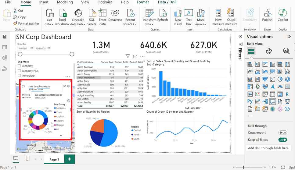 Q&A Visual screen shot