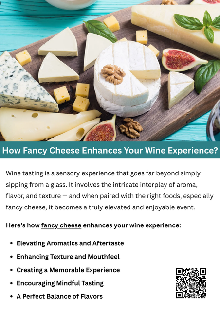 Fancy cheese enhances your wine experience by complementing and balancing flavors. The rich, creamy textures and distinct tastes of gourmet cheeses elevate each sip, highlighting the wine's depth and aroma. Pairing the right cheese with wine adds complexity, making your tasting more enjoyable and refined. It’s a simple way to turn wine drinking into a true culinary event. To know more visit here https://www.goharvestmarket.com/our-story/cheese-shop/