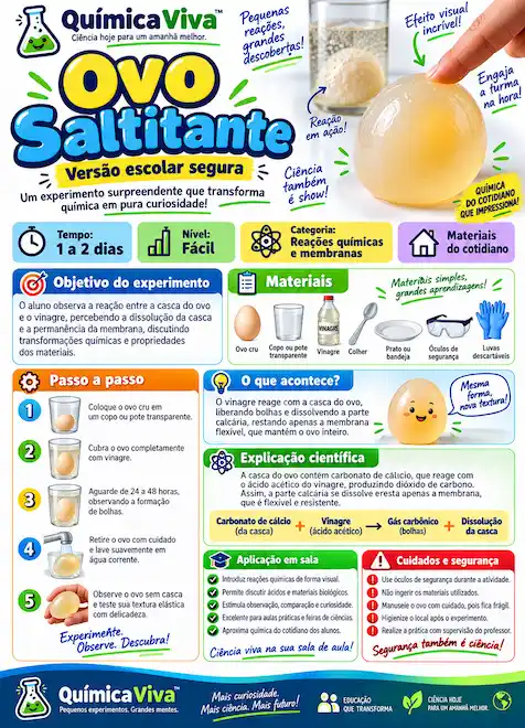 Experimento Ovo Saltitante - Kit Química Viva™