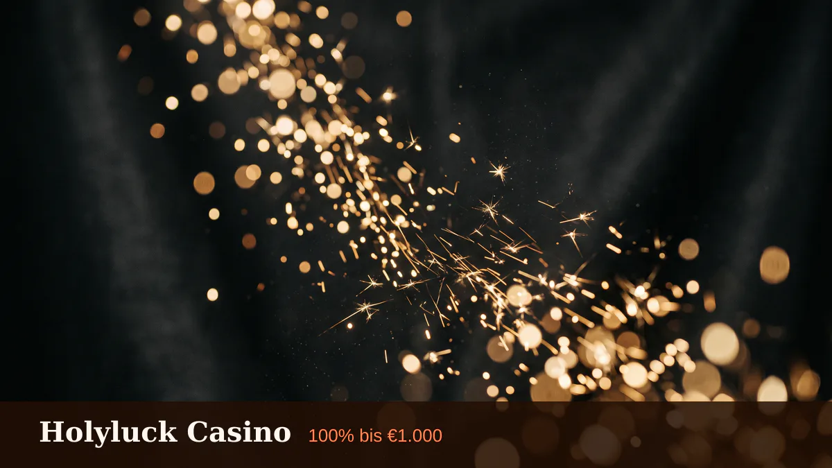 Holyluck Casino — Willkommensbonus 100% bis €1.000 + 300 FS, Zahlungen: Visa, Mastercard, Sofort, Apple Pay, Google Pay