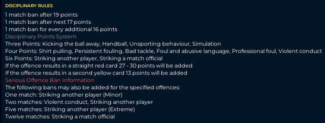 01870 disciplinary points rules